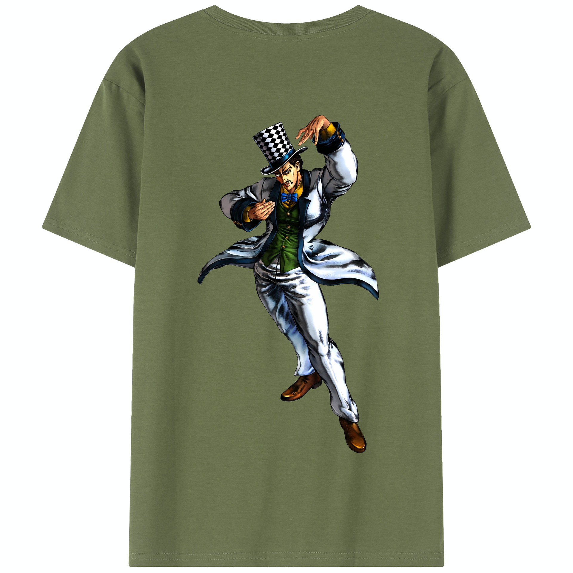 （画像用） ジョジョの奇妙な冒険 ウィル?アントニオ?ツェペリ JoJo's Bizarre Adventure Will Anthonio Zeppeli 綿100％半袖Tシャツ（背面プリント）